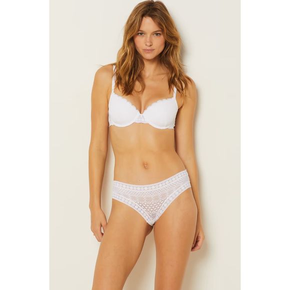 NWT Etam Paris Designer CHERIE CHERIE Bra N.4 - The thin shells Size 36B White - Picture 1 of 4